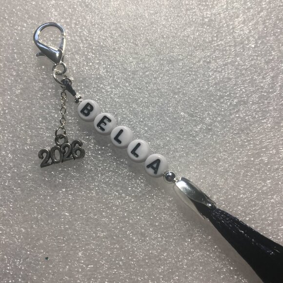 Personalized 2026 Graduation Tassel Keychain – Custom Name | Silver or Gold Fini - Picture 2 of 4
